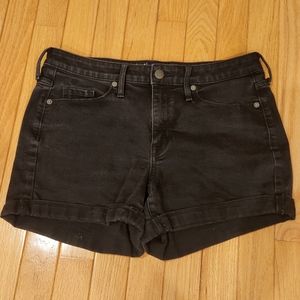 8 Shorts Mossimo Stretch Denim Jean Black EUC